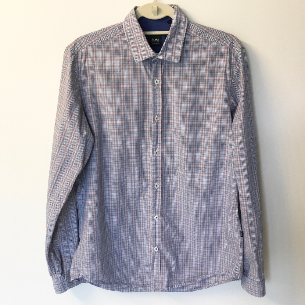 Hugo Boss Lorenzo Plaid Button Down Shirt - M